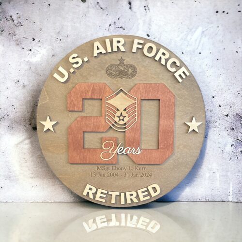 Military Retirement Plaque